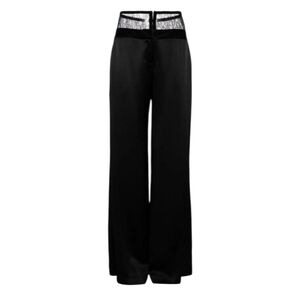 Kiki De Monthparnasee Luxury Black Wide-Leg Women's Pants.